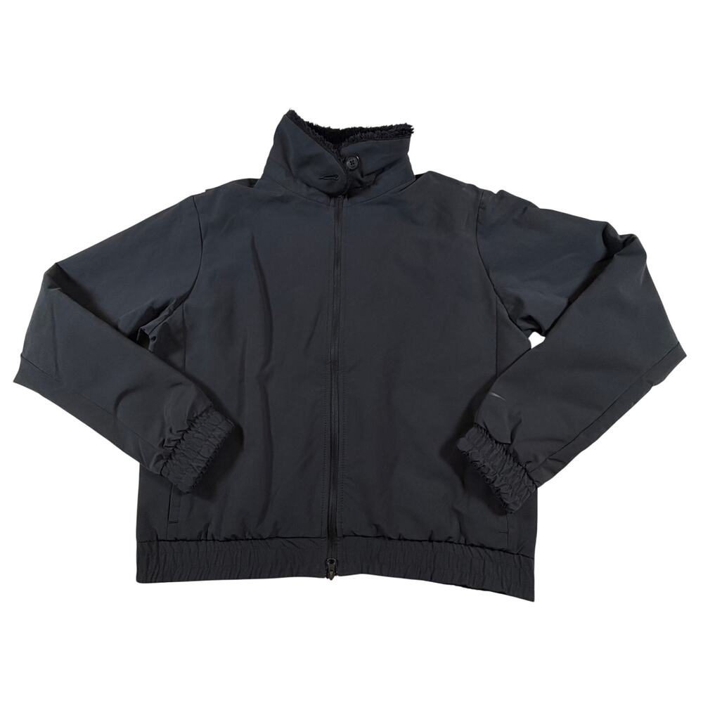 Nike Shield Water Repellent Standard Fit Cropped Zip Jacket Black Women’s Sz S
